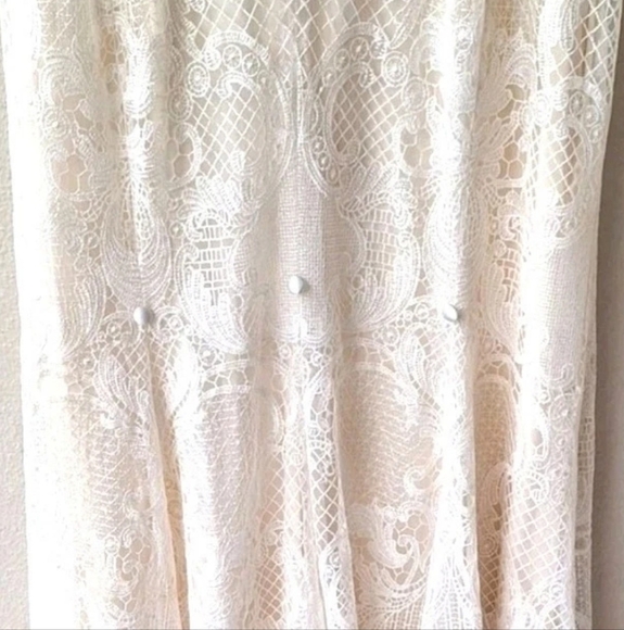 Watters Brides Beige Strap Sleeveless Women's Wedding Dress Size 10 - Picture 8 of 12